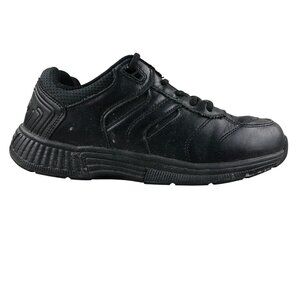 OrthoFeet Women's Size 6.5D Whitney Black Leather Lace-Up Athletic Sneakers Shoe